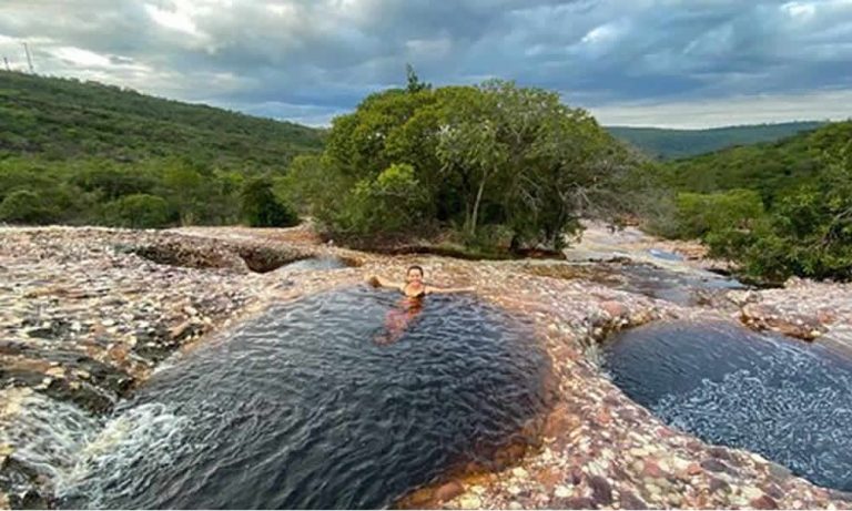 Cachoeira do Serrano um dos cartões-postais de Lençóis, Chapada Diamantina